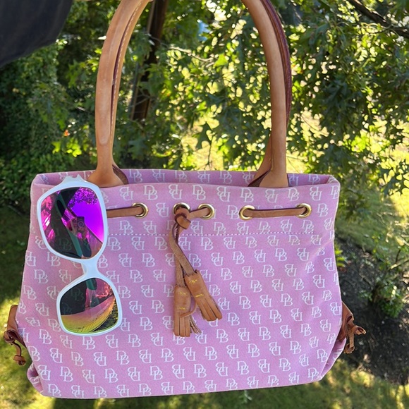 Dooney & Bourke Pink Mini Tassel Tote - Picture 1 of 8